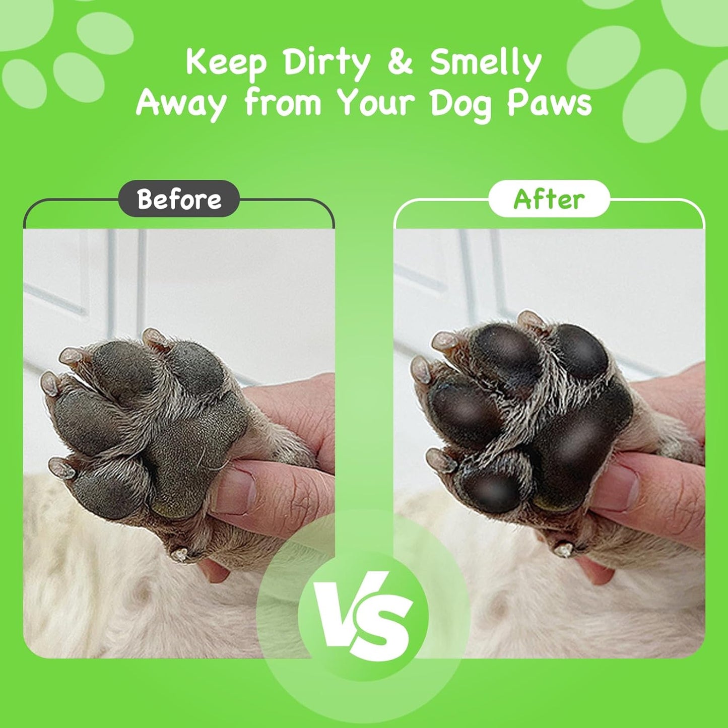 Paw Cleaner for Large Dogs with Handle | Dog Paw Cleaner Large Breed to Clean Muddy Paws | Dog Foot Cleaner | Paw Washer for Dogs & Pets| Dog Feet Washer (Green)